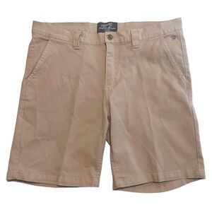 Triangles des Bermudes Men's Denim Chino Shorts Tan Sz 36